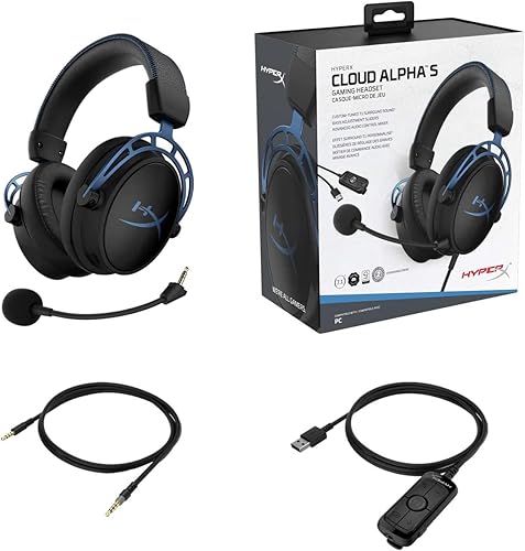 Miniatura 14 de HyperX Cloud Alpha S - Auriculares para juegos de PC, sonido envolvente 7.1, graves ajustables, controladores de doble cámara, mezclador de chat,