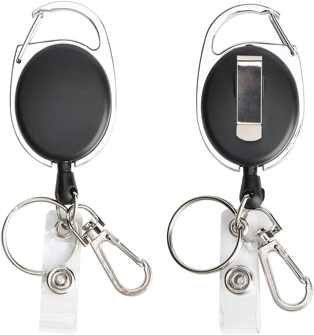 Badge Reel Holder Retractable id Badges Holders Carabiner