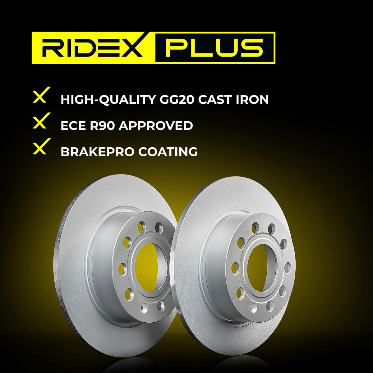 RIDEX PLUS 82B0273P 2x Disco freno Anteriore con bulloni/viti Compatibilità con BMW 3 Sedan E90