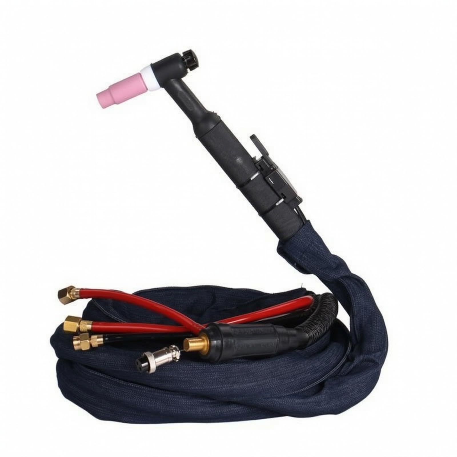 Antorcha de Soldadura WP-18 Antorcha Tig Soplete de Soldar Pistola de Soldadura Cuerpo Angulado con Cabezal Largo y de Agua para Disipación de y, 5 Metros