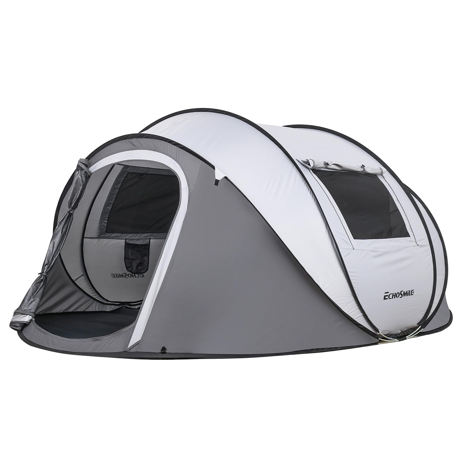 EchoSmile Tienda de Campaña Pop Up para 4-8 Personas-Impermeable, Montaje Rapido, Ultraligera Portátil con 2 Ventanas, para Camping Senderismo Playa