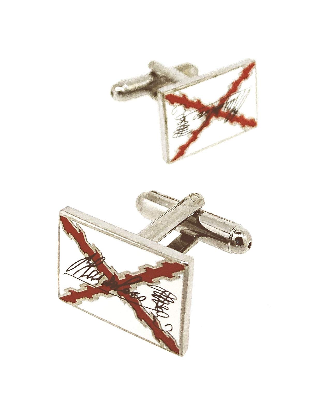 Gemelolandia | Gemelos para Camisa Blas de Lezo Cruz San Andrés firma 20x10 mm Gemelos Originales Para Camisas | Para Hombres y Niños | Regalos Para Bodas, Comuniones, Bautizos y Otros Eventos