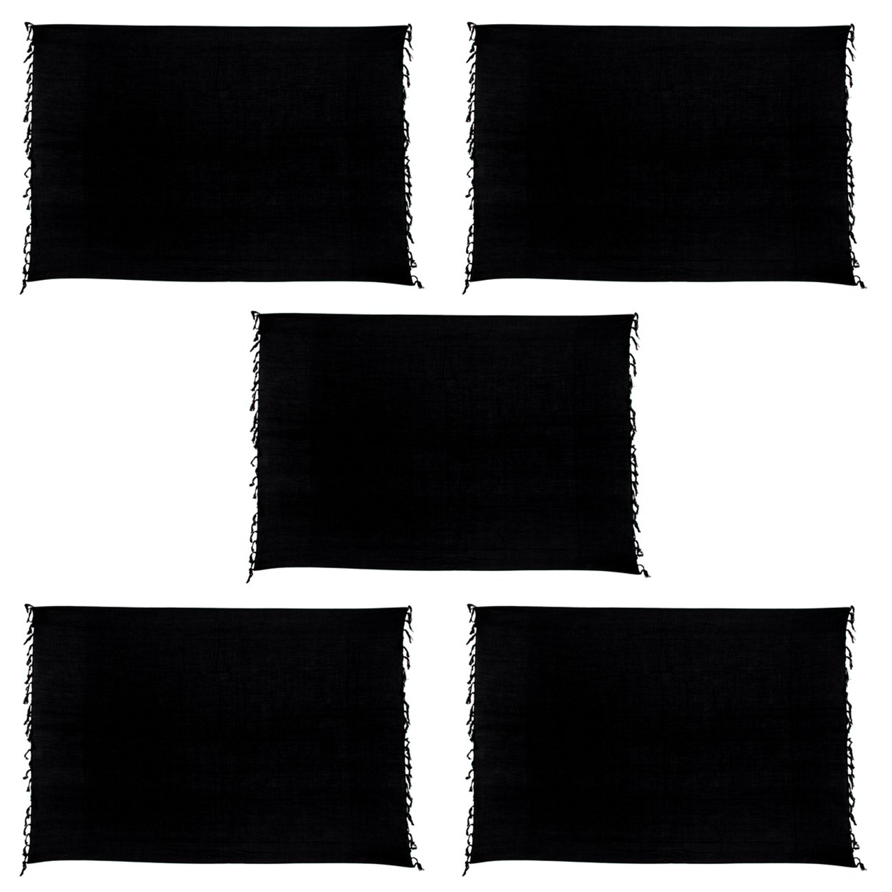 Ciffre Femmes et Hommes Uni - Couleurs Sarong Paréo Jupe enveloppante Serviette de Plage Robe enveloppante Saunatuch.