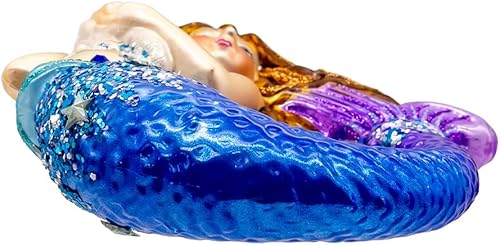 Miniatura 6 de Kurt Adler Bellissimo - Adorno de sirena de cristal de 4.5 pulgadas.