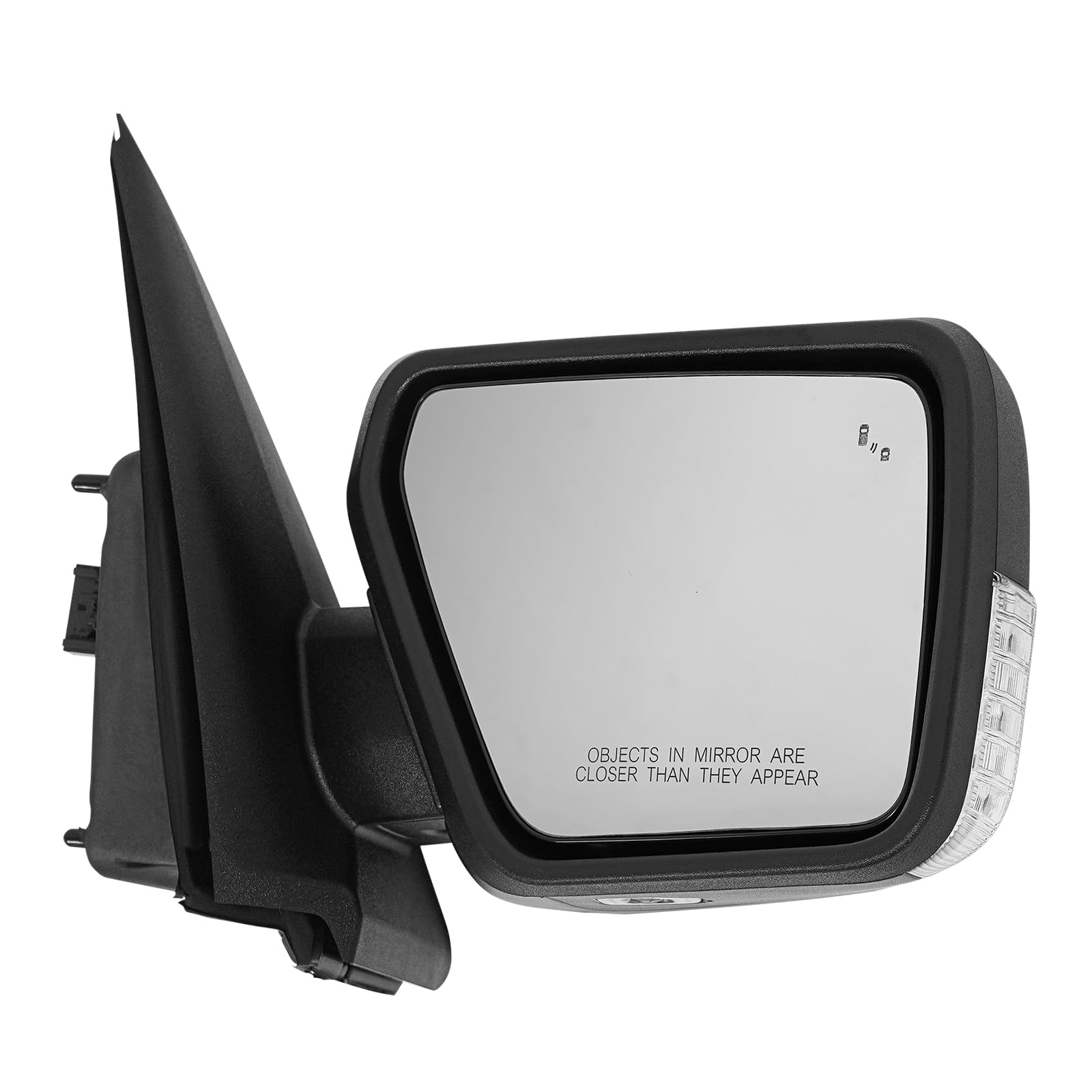 Manual Folding Heated Side Door Mirror For 2021 2022 2023Ford F150 11pin Models Only, Right Passenger Side Wing Mirror W/Blind Spot Indicator (Right)