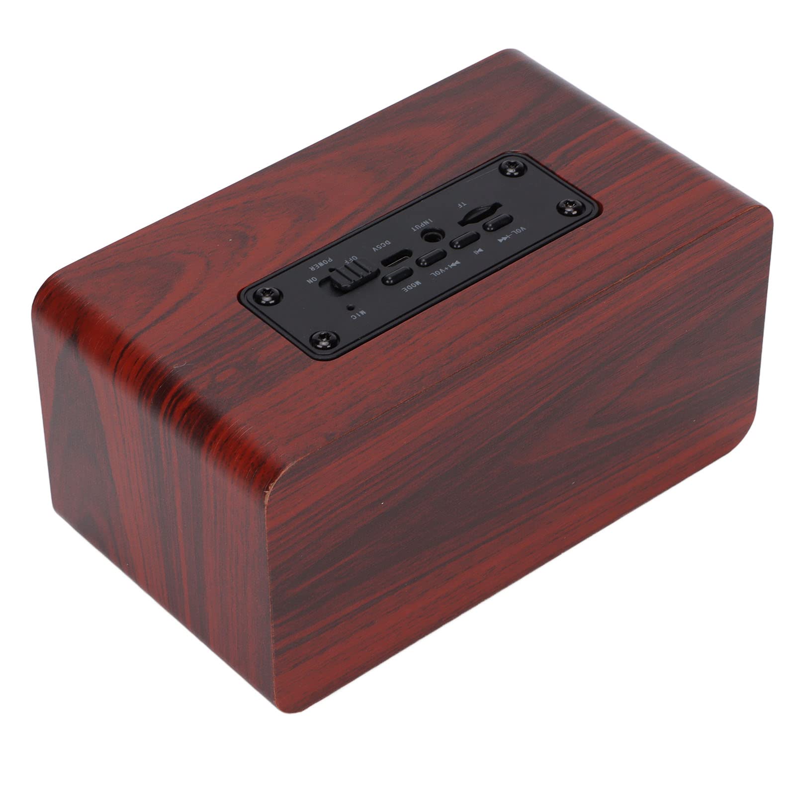 Alomejor Wooden Bluetooth Speaker with Retro Design (Brown wood grain | Portatile, doppi driver da 52 mm, connessione AUX da 3,5 mm, tempo di riproduzione lungo, supporta la ricarica micro USB