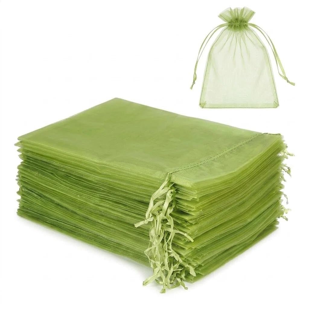 50 Pcs Fruit Protection Bags with Drawstring，15x20cm Bags for Fruit Trees