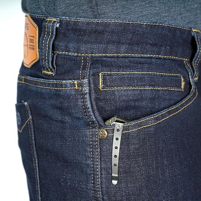 LAPG Men's Terrain Flex Slim Fit Tactical Jeans - Durable Stretch Denim, EDC Waistband, Vintage Wash, Multi-Pocket Design4