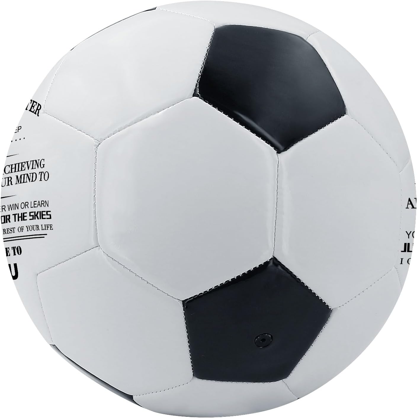 KWOOD Custom Classic Soccer Ball,Engraved Soccer Ball with Premium Pump for Training Recreation Practice,Available for Indoor Outdoor Toddlers Kids Teens Adults