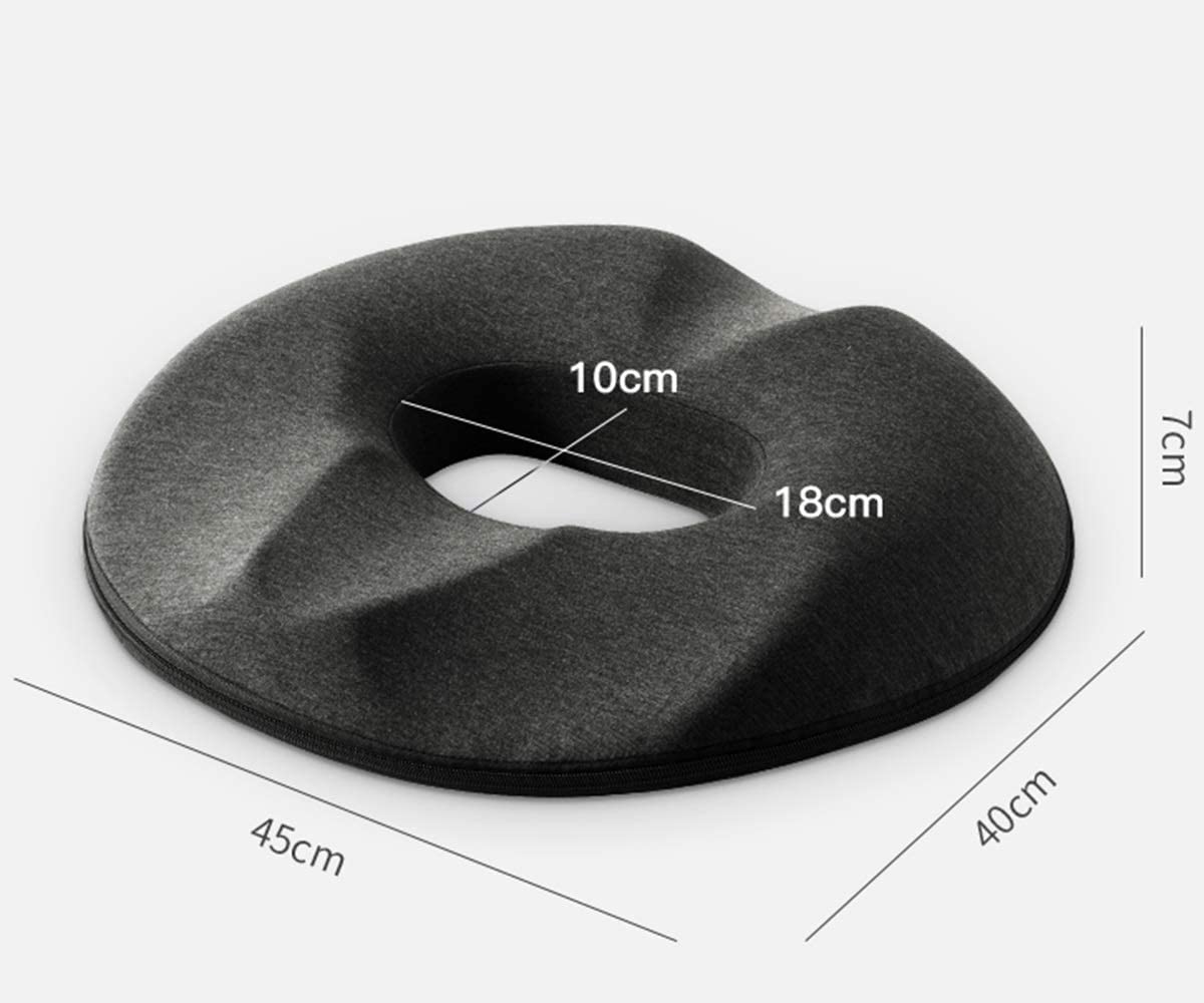 Donut Kissen Hämorrhoiden Steißbein Kissen für Druckentlastung Orthopädisches Ring Sitzkissen für Zuhause/Auto/Büro 45x40x7.5cm