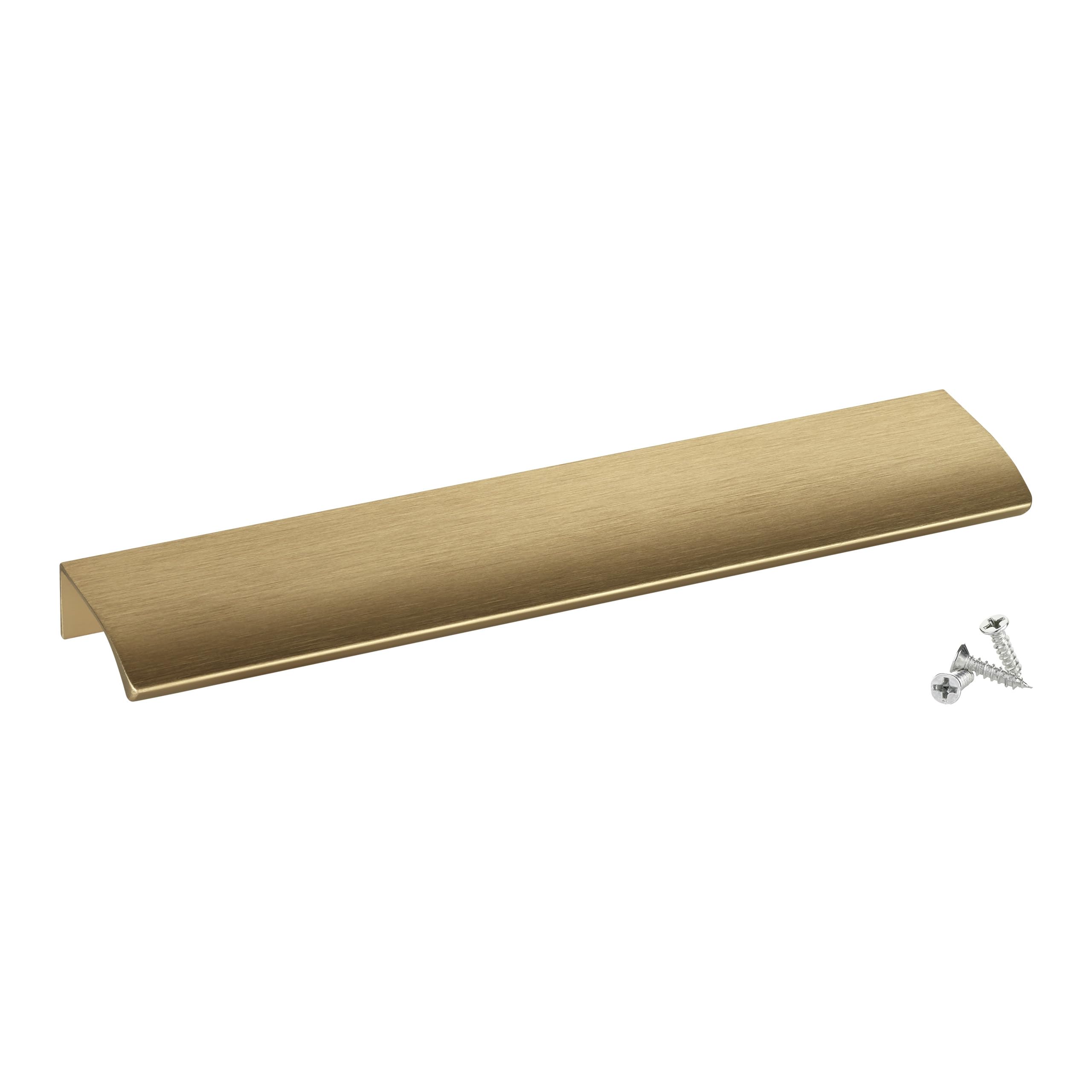 SOTECH 10 tiradores para muebles Manta Alex aspecto latón cepillado 200 mm Tiradores para montaje en el interior del frente incl. tornillos de fijación