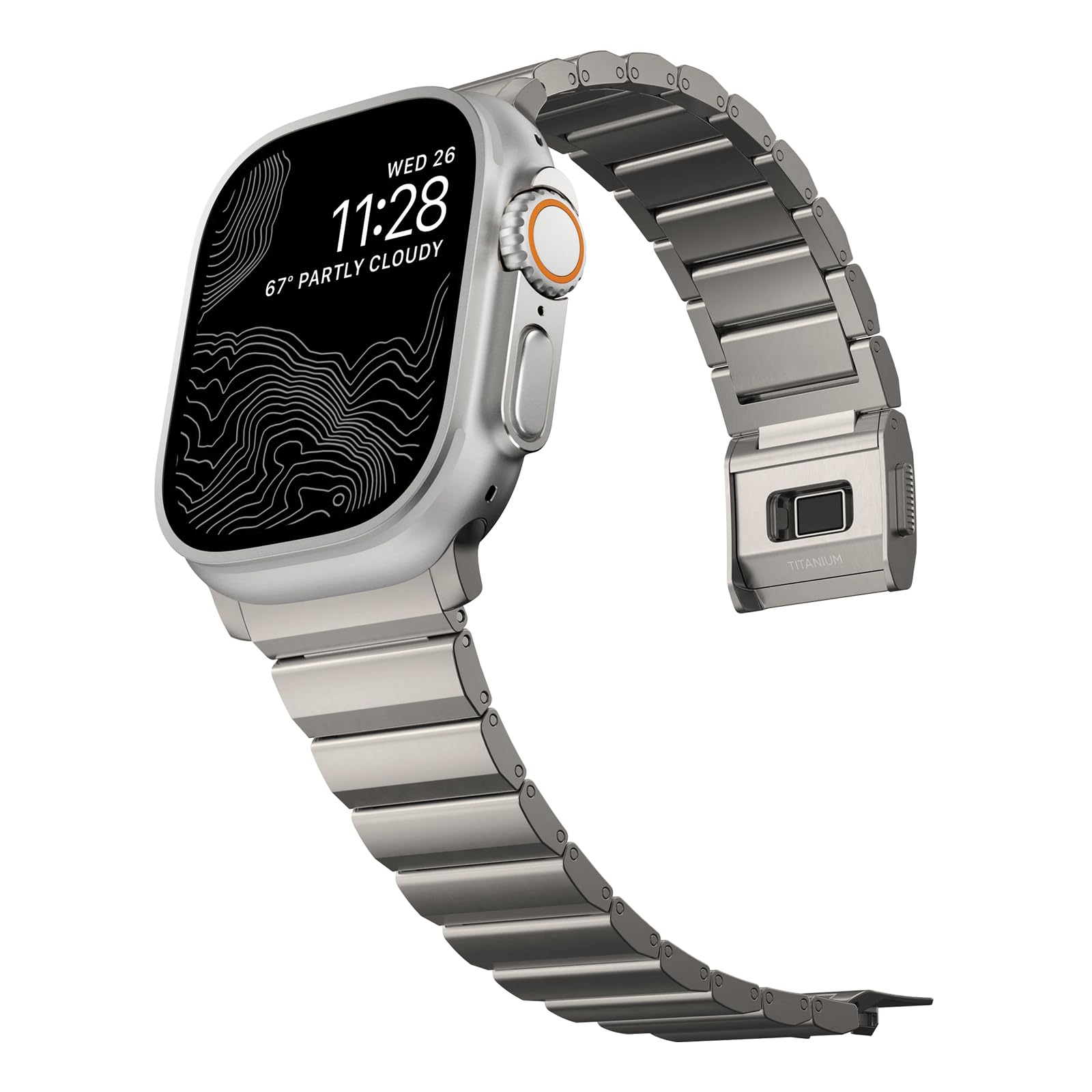 Bracelet en titane compatible avec l'Apple Watch 49mm 45mm 44mm 42mm,pour iWatch Ultra/Ultra 2 Series 9 8 7 6 5 4 SE 3 2 1