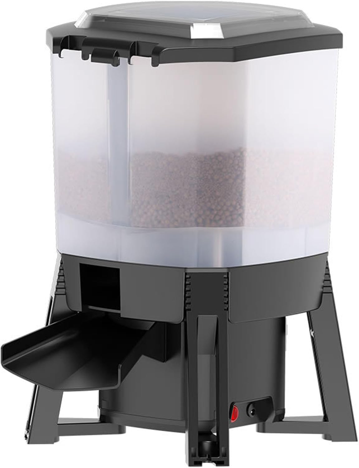 Fish Pond Feeder, 6L Large Capacity, Solar Charging, 120° Wide-Angle Feeding, Waterproof and Moisture-Proof, Worry-Free and Labor-Saving