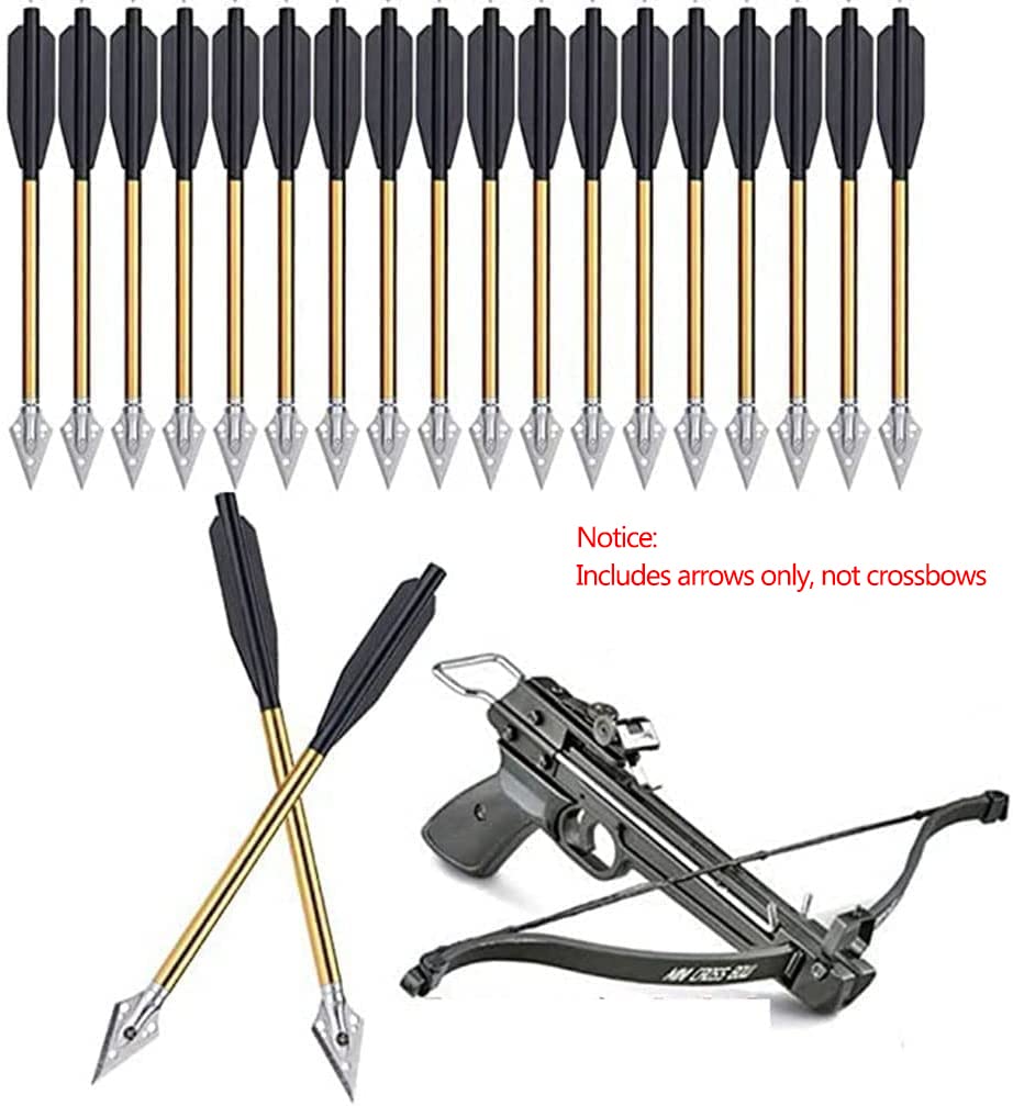 Flèches D'Arbalète Aluminium 20'' - Surwolf - 4 Ailettes Caoutchouc - 125 Grains - NEUF