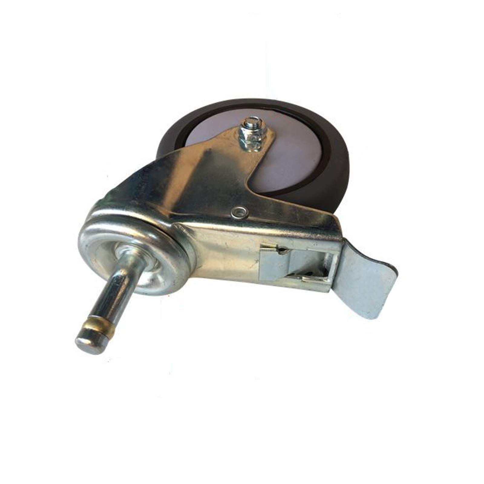LUNEZY Roues à Tige pivotantes 10,2 cm 100 mm Roulette de Chariot Mobile à roulettes Robustes, Convient pour Les Chariots de Voitures-Restaurants, Lot de 4 Portant Une Charge de Roue de 8