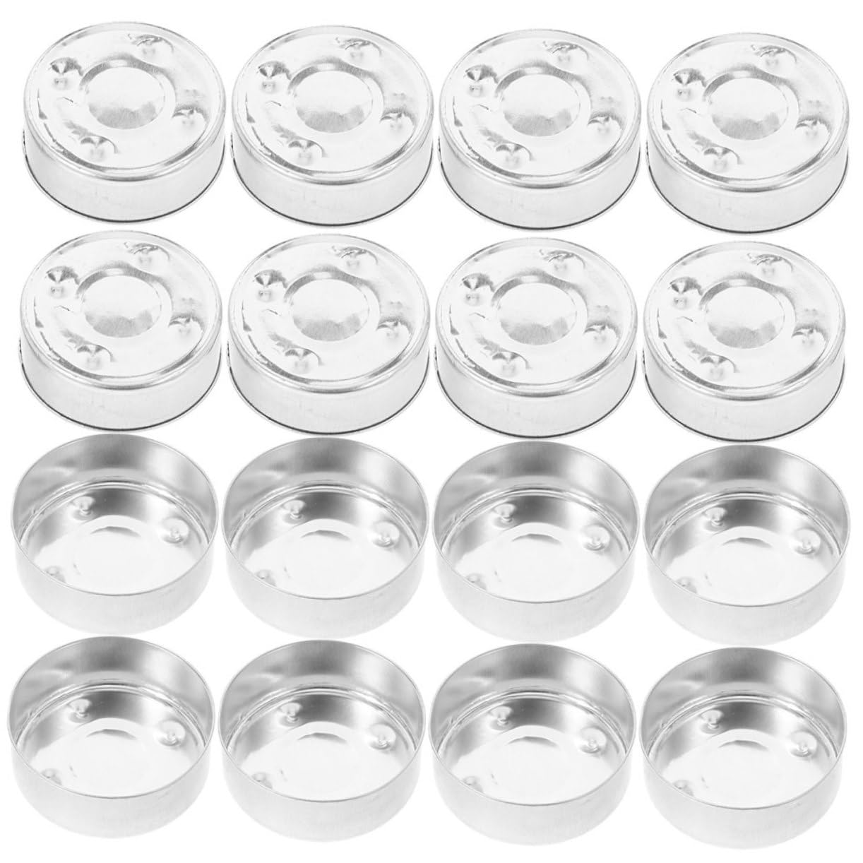 Cabilock DIY Candle Making Supplies 150pcs Aluminum Round Tea Light Candle Jars Decorative Easy Storage