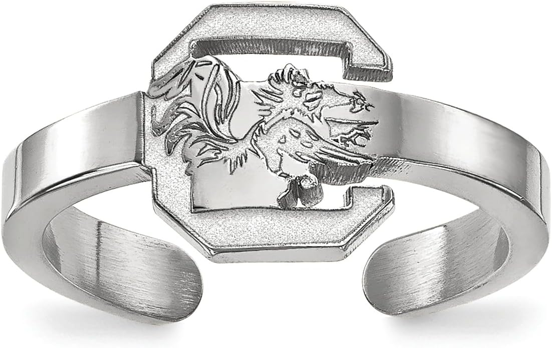 Sterling Silver LogoArt University of South Carolina Toe Ring