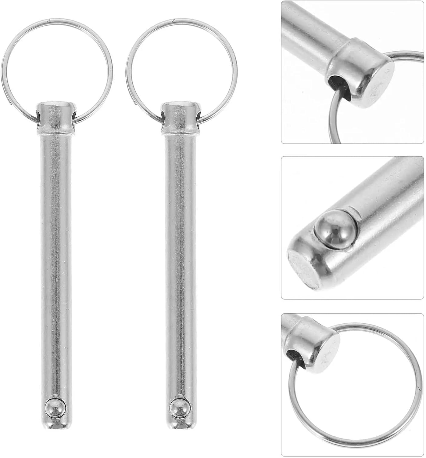 Hitch Pin 20Pcs Quick Release Pins 8x80mm Carbon Steel Trailer Hitch Pins with Ring for Quick Connection