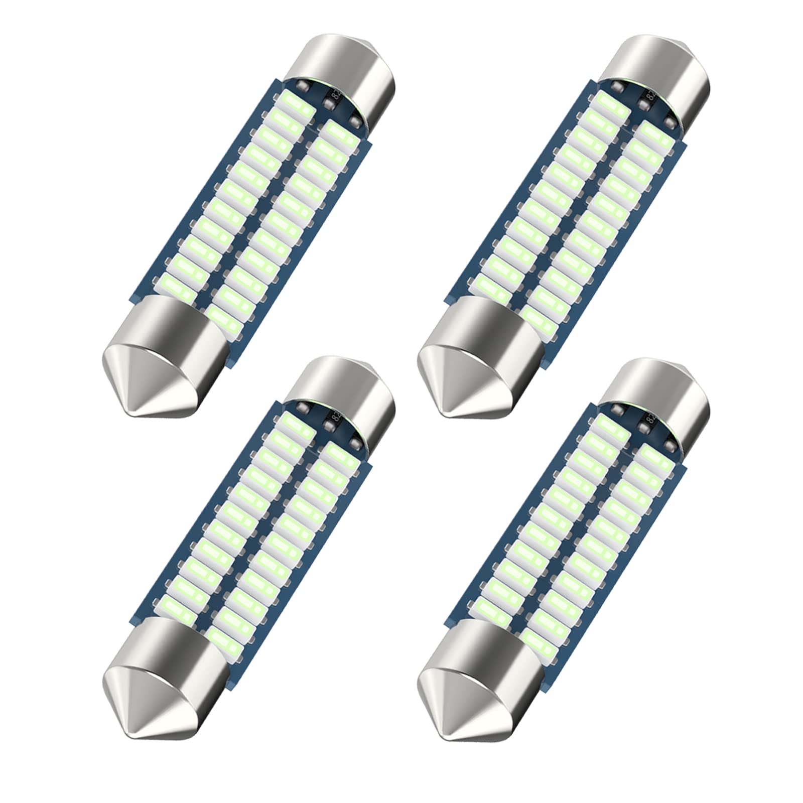 Serundo Auto 578 Led Festoon Bulb 211-2 Led Car Bulb 41mm 42mm 1.65in 212-2 Bulb for Car Map Light Dome Light, 22SMD 3014 Chips Interior Led Festoon Bulb,Pack of 4pcs Ice Blue Color