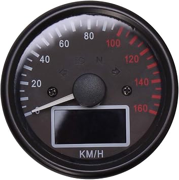 Multi-Function LED Meter for Motorcycles, Motorcycle Speedometer, Mileage, Backlight, Fuel Gauge, Universal 160KMH, DC 12V B