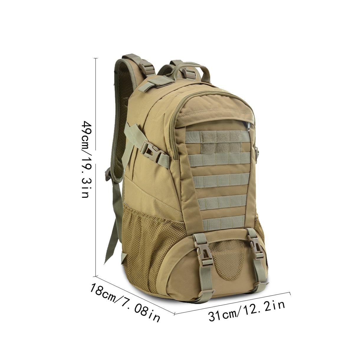 Lekki Plecak Turystyczny, Outdoor 27l Army Assult Wodoodporny Plecak Turystyczny, Pakiet 3-dniowy Torba Ewakuacyjna, Do Szkoły, Pieszych Wędrówek, Trekkingu, Polowań, Innych, Powietrzu(B black)