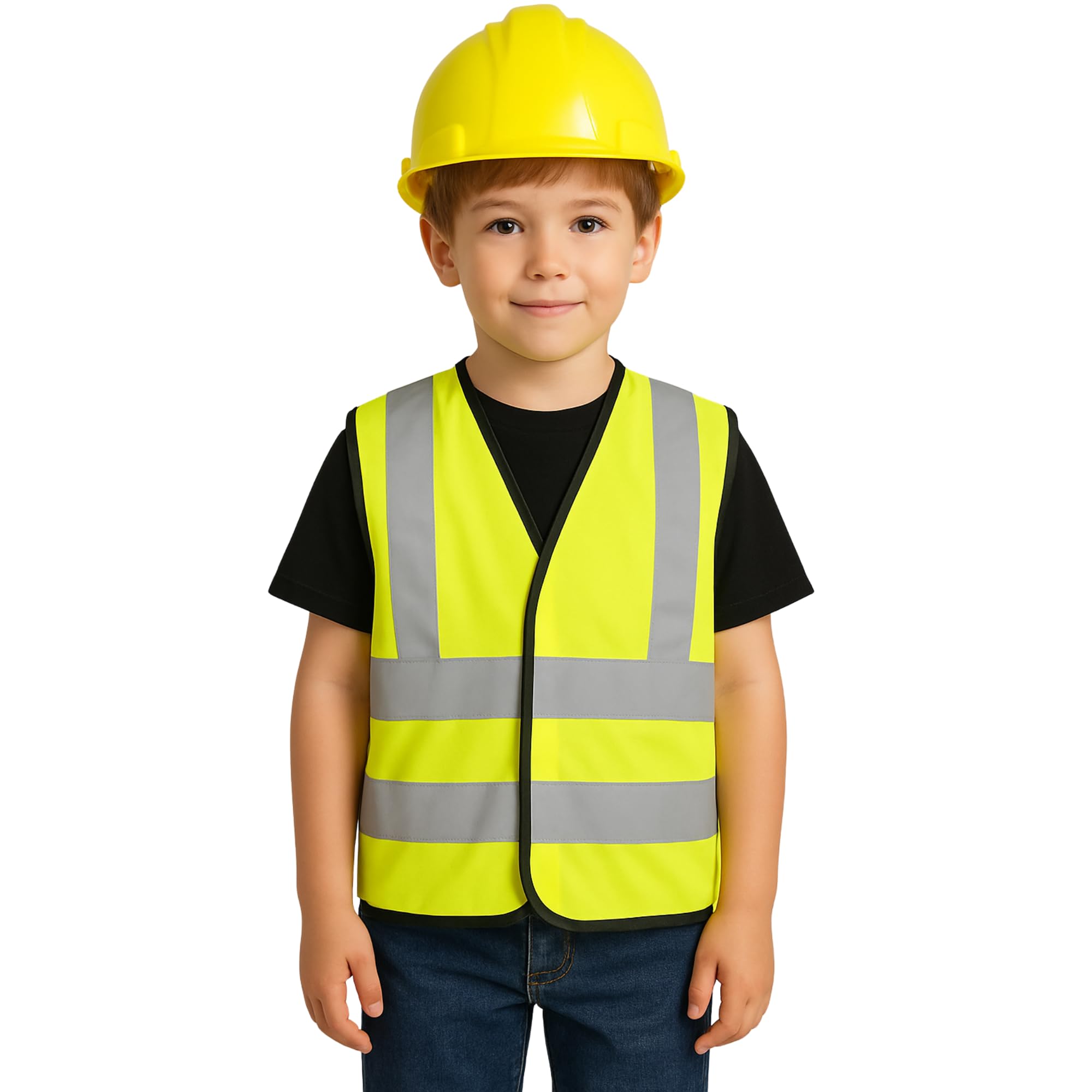 Step Ahead Kids Hi-Vis Safety Vest – High Visibility Reflective Waistcoat for Children, EN1150 Compliant, Lightweight, For Boys & Girls - Age 10 –12 (Yellow | Large)