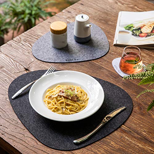 Chillify Table Coaster Set | Non-Slip, Heat-Resistant, Washable Placemats | Suitable For Garden | Gray Oval | 2X3 Inches (Set Of 2) #TOP1