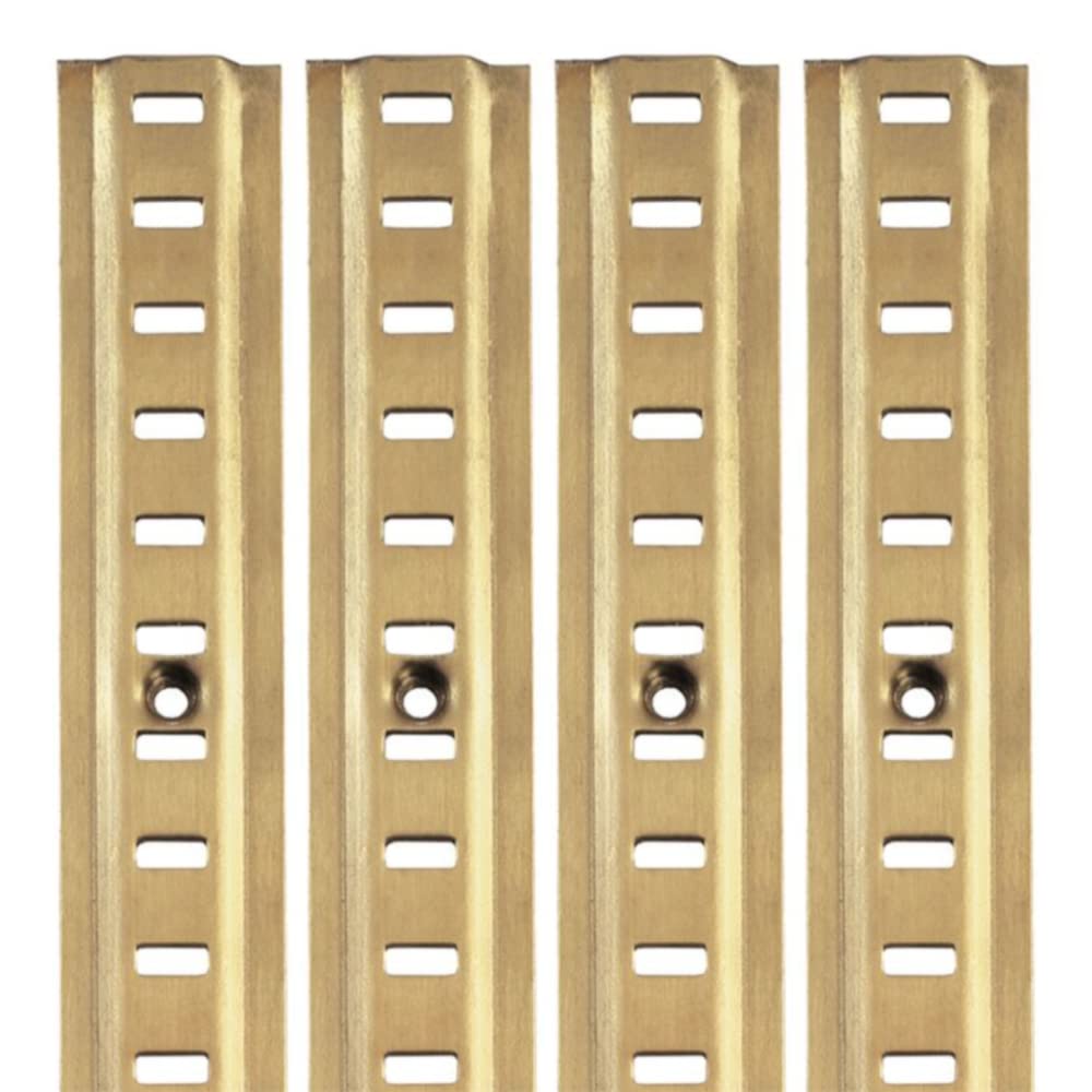 Phoenix Raised Bookcase Shelving Strip 1829mm 4 Pack - Brass