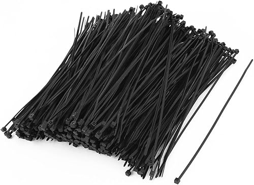 uxcell Sujetador de nylon de la atadura de cables del alambre de la cremallera de la tira de 2mmx150m m 500pcs