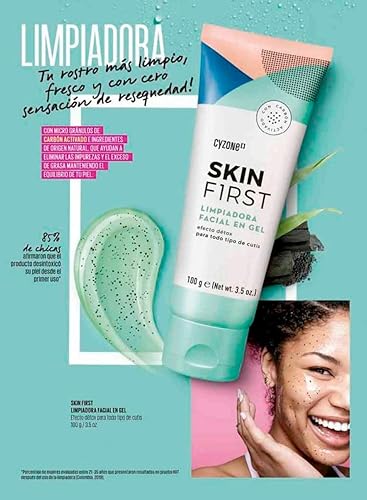 Miniatura 3 de Cyzone Skin First Set, limpiador facial de gel y gel hidratante facial, refresca y energiza tu cara