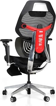 كرسي ألعاب مكتبي للكمبيوتر ES2T مع دعم قطني قابل للتعديل مكون من قطعتين، مسند ذراع Trackmaster 6D قابل للتعديل مع مسند رأس جلدي ثنائي الأبعاد 136 إمالة للمكتب والألعاب