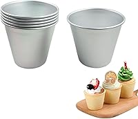 Vista 9 de Paquete de 6 moldes pequeños para popover, molde para pudín de Yorkshire, moldes para hornear profundos de aluminio, molde individual para mini