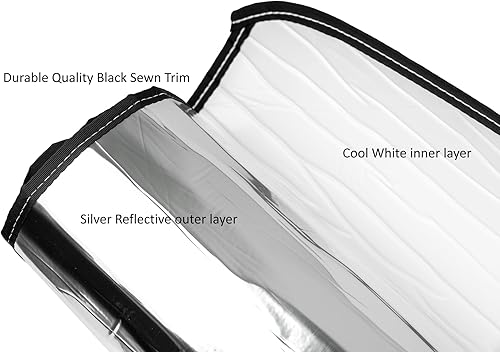 Miniatura 4 de Parasol personalizado para parabrisas Ford Econoline Serie E Van y autocaravana - E-150 E-250 E-350 E-450-1992-2025 Fabricado en Estados Unidos