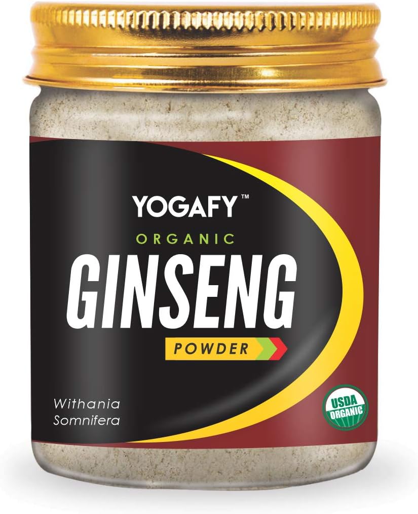 YOGAFY - Natural Ginseng Power - 200 Gram | Withania Somnifera, Super Food to Immune and engery | Pet Jar Pack