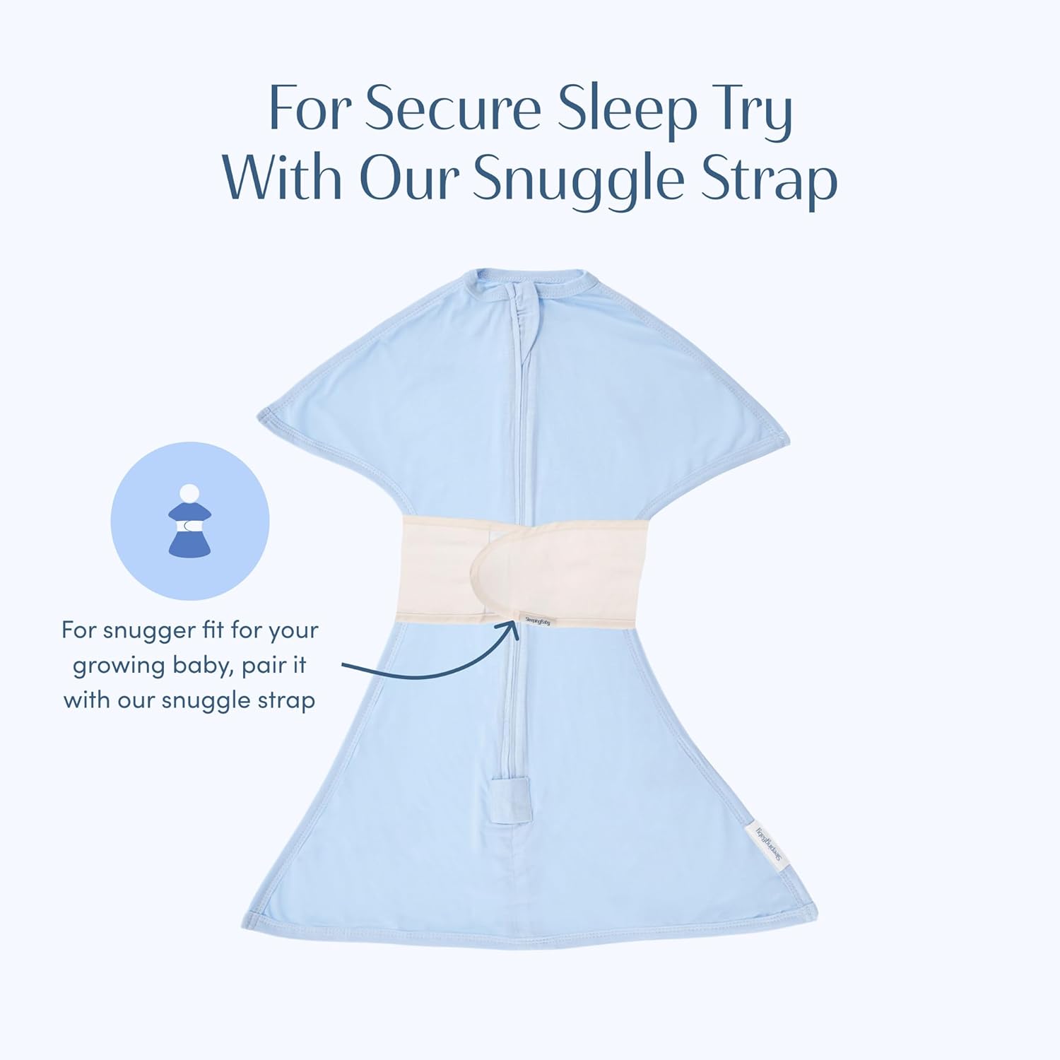 SleepingBaby Zipadee-Zip Transition Swaddle - Cozy Baby Swaddle Blanket with Zipper Convenience - Roomy Wearable Blanket for Easy Diaper Changes - Heather Grey, Large (12-24 Month)