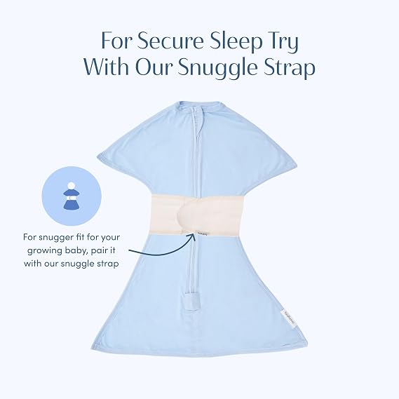 SleepingBaby Bamboo Zipadee-Zip Transition Swaddle - EverSoft Starfish Design Breathable Wearable Blanket with Two-Way Zipper, Medium (6-12 months), Lilac