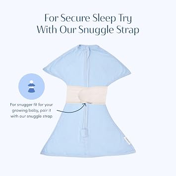 SleepingBaby Bamboo Zipadee-Zip Transition Swaddle - EverSoft Starfish Design Breathable Wearable Blanket with Two-Way Zipper, Medium (6-12 months), Lilac