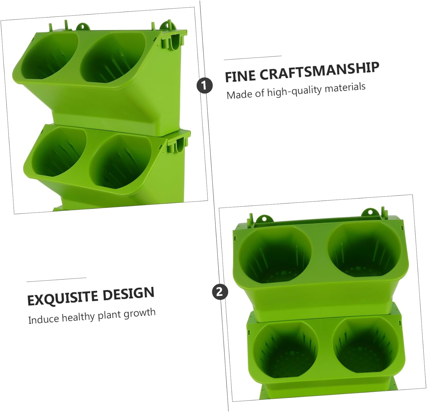 HANABASS 4Pcs Self Watering Flower Pot Wall Planter for Indoor Plants Succulents and Flowers with Drainage Easy to Hang Fences and Walls