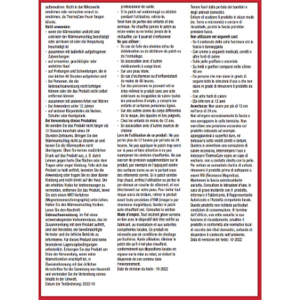 ThermaCare Nacken, 9 Stück, Wärmepflaster für Nacken, Schulter und Handgelenk, wirksam Nackenschmerzen lindern, Originalware von Angelini Pharma Deutschland