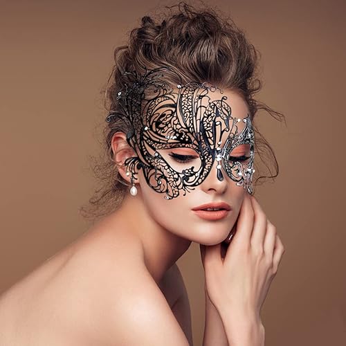 Miniatura 6 de IETANG - Un par de preciosas máscaras venecianas para parejas para mascarada accesorios de disfraz o fiesta