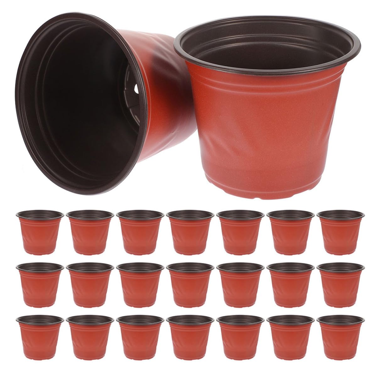 Hemobllo 60 pièces Pots Plastique pour Semis avec Drainage Petits Pots Deux Tons pour Cactus et Succulentes Jardinière de Transplantation pour Balcon et Jardin