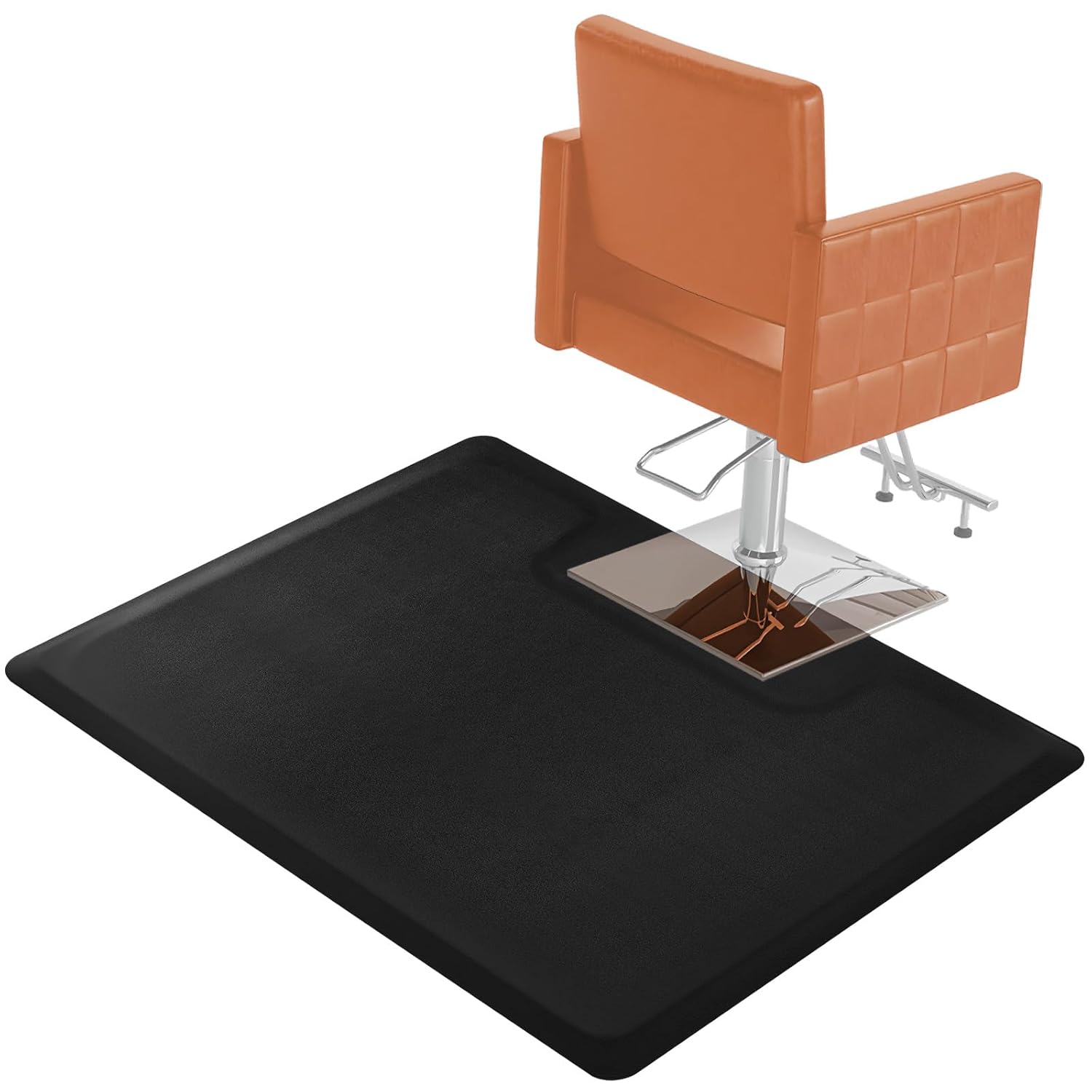 Salon Barber Floor Mat Anti Fatigue for Hairstylist Standing 3' x 4', 1/2'' Thick Comfort Matt Square Base for Salon Styling Chair, Hair Cutting Hairdressing Beauty Equipment 3' x 4'x1/2''