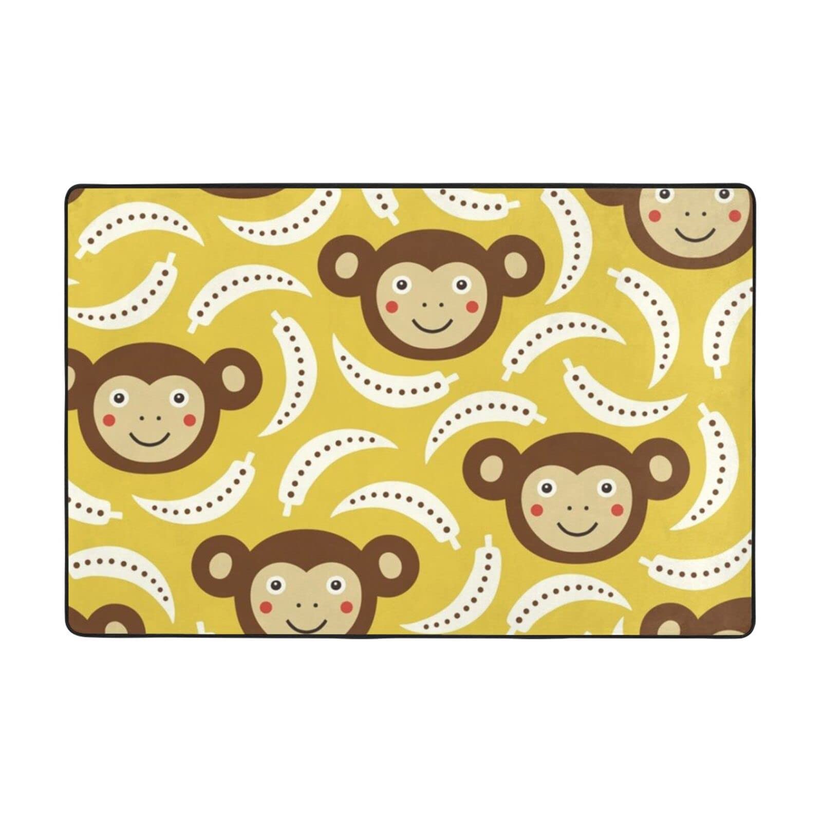 Tapis pelucheux en flanelle PEIXEN 182x121 cm pour le salon