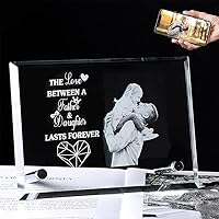 Vista 5 de Marco de fotos de cristal personalizado, marco de fotos de cristal láser personalizado, regalo único para cumpleaños, boda, aniversario (transversal)