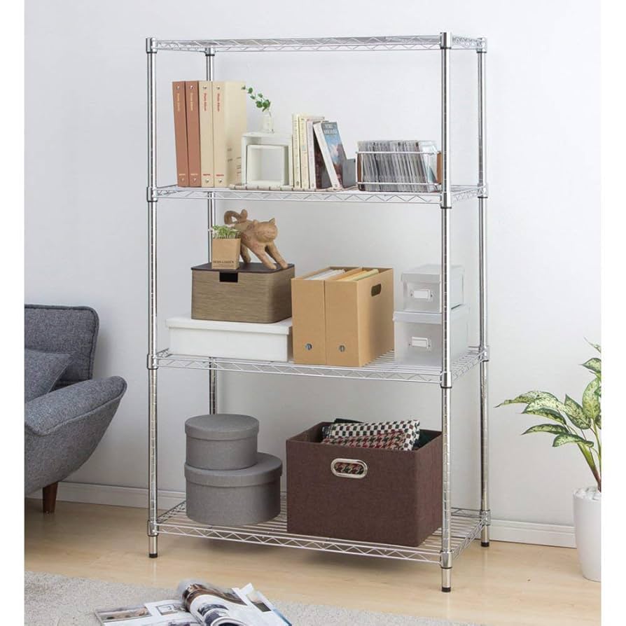 ラック メタルラック 本体 幅91×奥行46 スチールラック　シェルフ Amazon｜アイリスオーヤマ メタルラック 本体 キャスター付 幅91