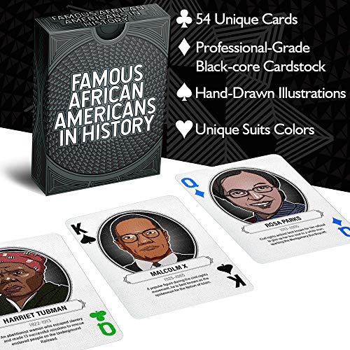 Famous African Americans In History Playing Cards – Professional Premium Quality – Standard Size – Great For Poker, Blackjack #TOP1