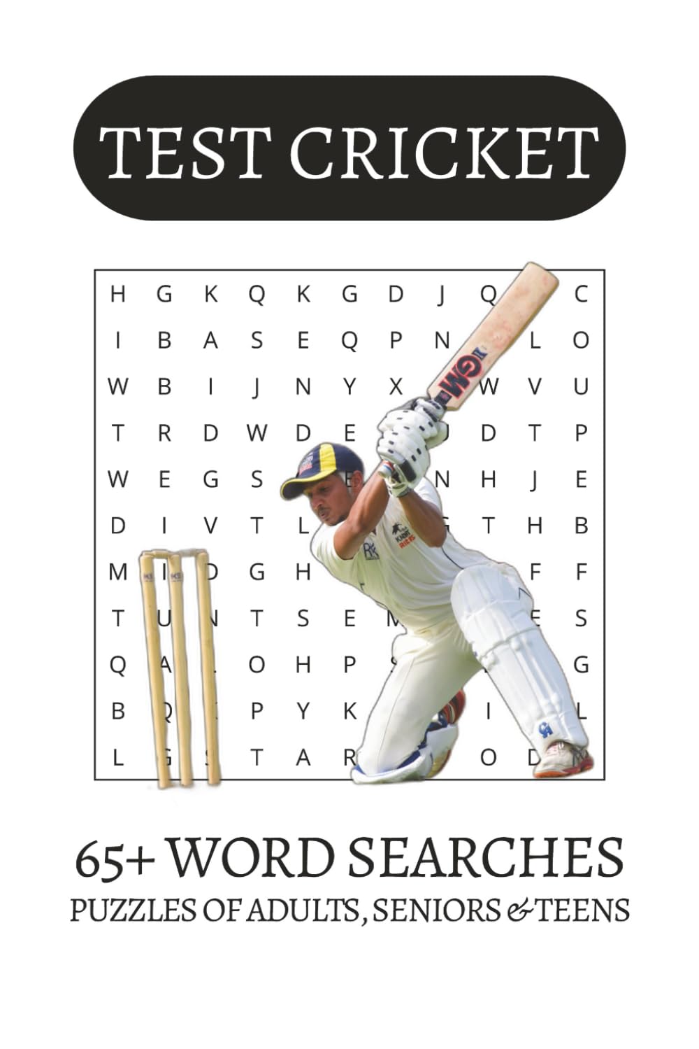 Test Cricket Word Search Puzzle Book: Word Searches with Easy to Read Print about Test Cricket, OD Cricket and more | 6x9 inches| 65+ puzzles . . . Gift for Vacations, Holiday and Free Times