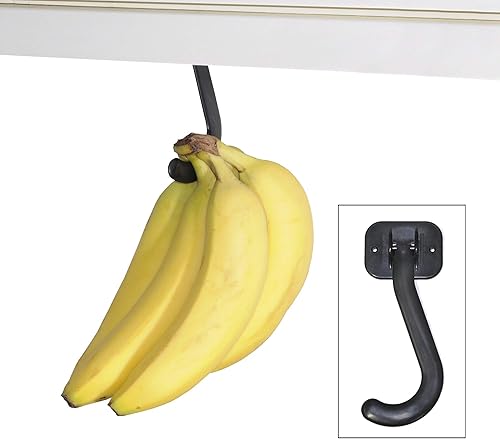 Miniatura 3 de Gadjit Gancho de plátano para debajo del gabinete, madura plátanos con menos moretones, se pliega fuera de la vista cuando no está en uso, ahorra