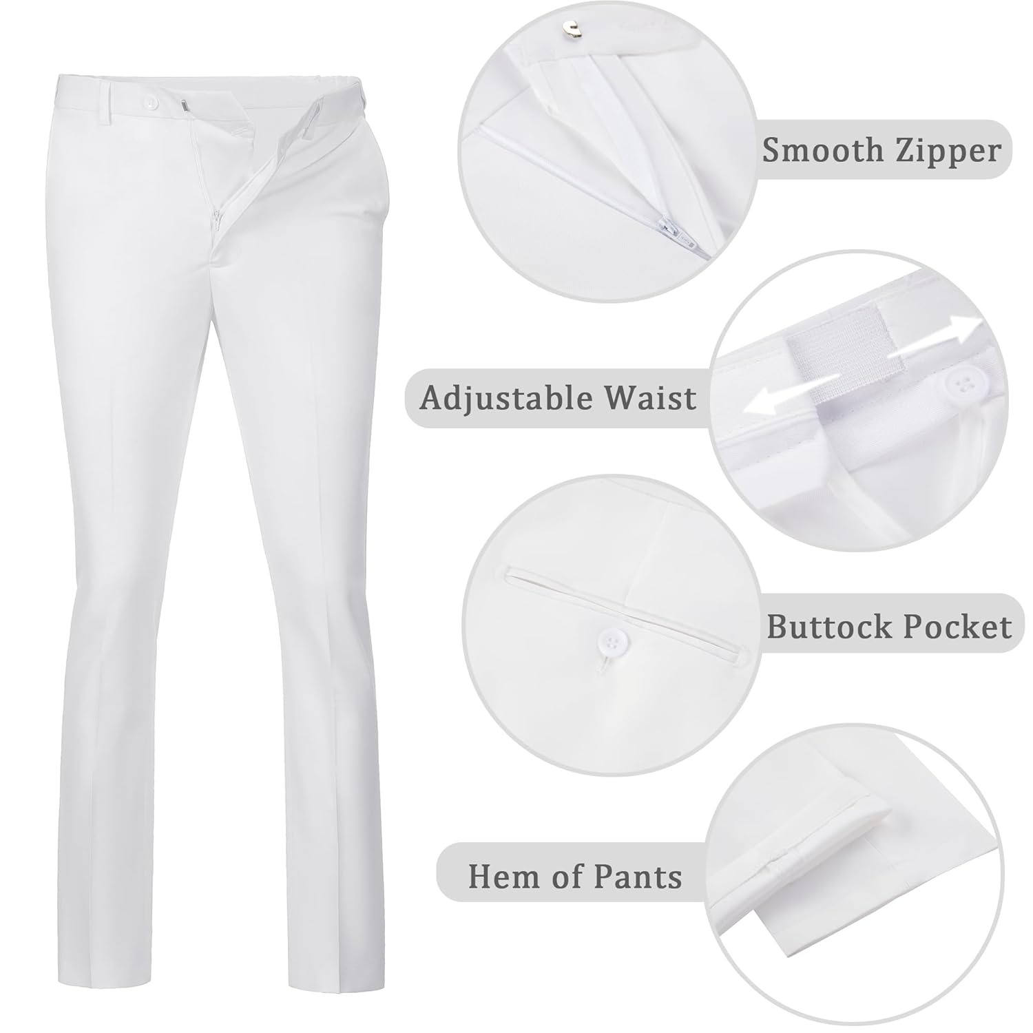 Calça social masculina slim fit frente lisa para homens com cintura expansível oculta, calça de terno casual em promoção! Veja a oferta e mais achadinhos de Calças 5 Hoje é o melhor dia para comprar Calça social masculina slim fit frente lisa para homens com cintura expansível oculta, calça de terno casual com aquele preço maroto! Promoção! Aproveite a oferta! 5