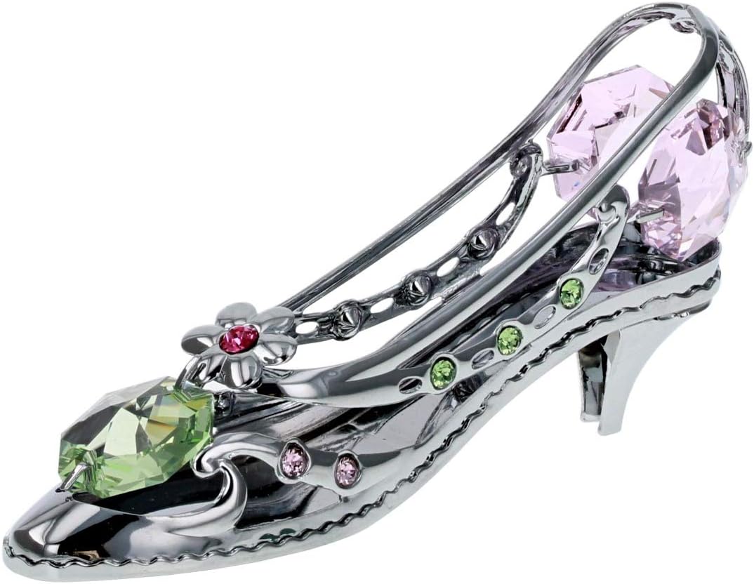 Crystocraft Made with Swarovski Crystals High Heeled Shoe